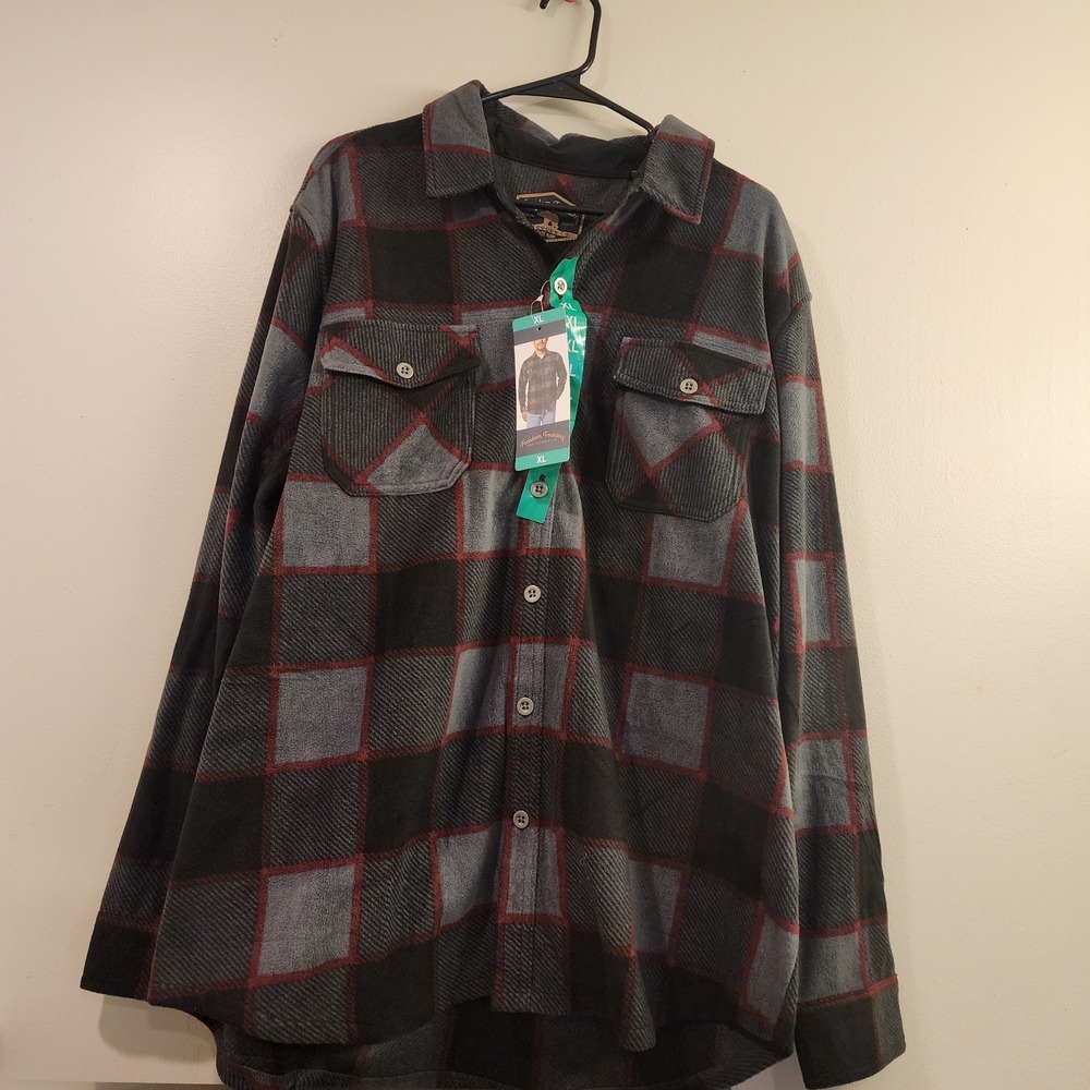 Freedom Foundry Flannel Button Up Shirt | Size XL | Men | Black/Red‎ Plaid